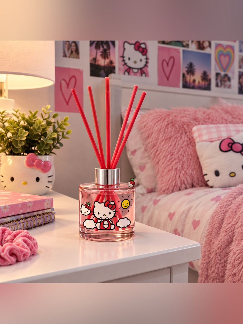 Hello Kitty Aroma Reed Diffuser Red NWT